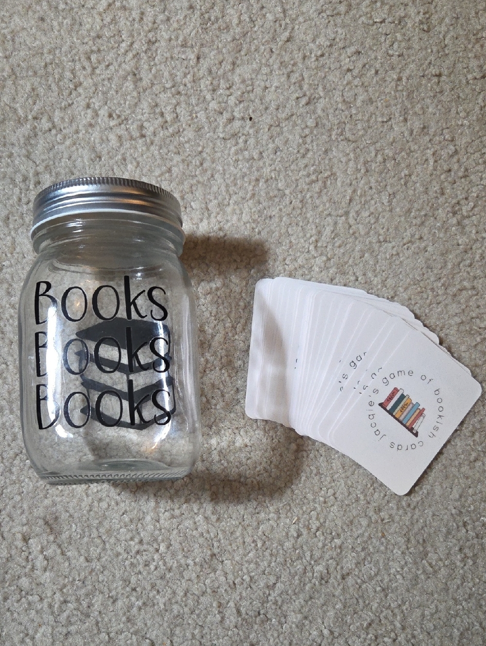 Bookish Glass Jar & Cards